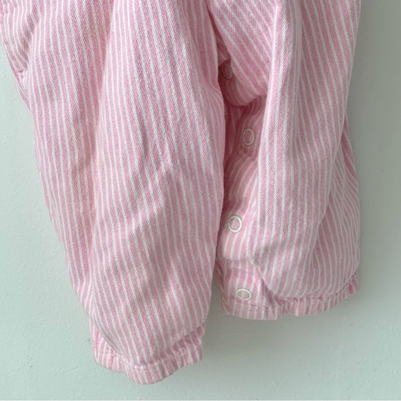 SOLD 80s pink pinstriped Oshkosh baby overalls - Picture 3 of 9